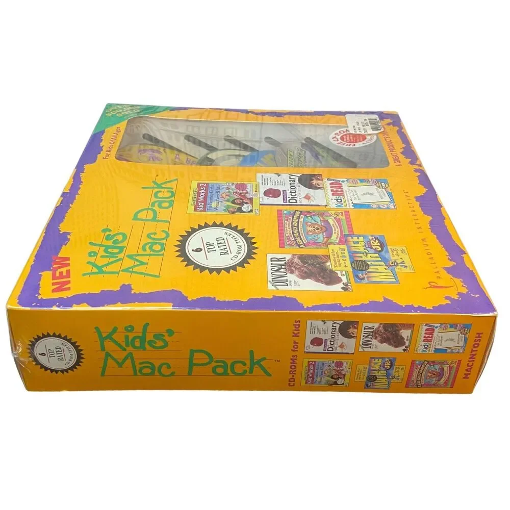 SEALED 1995 Kids Mac Pack 6 CD-ROM MAC Computer Games Palladium Interactive 90s